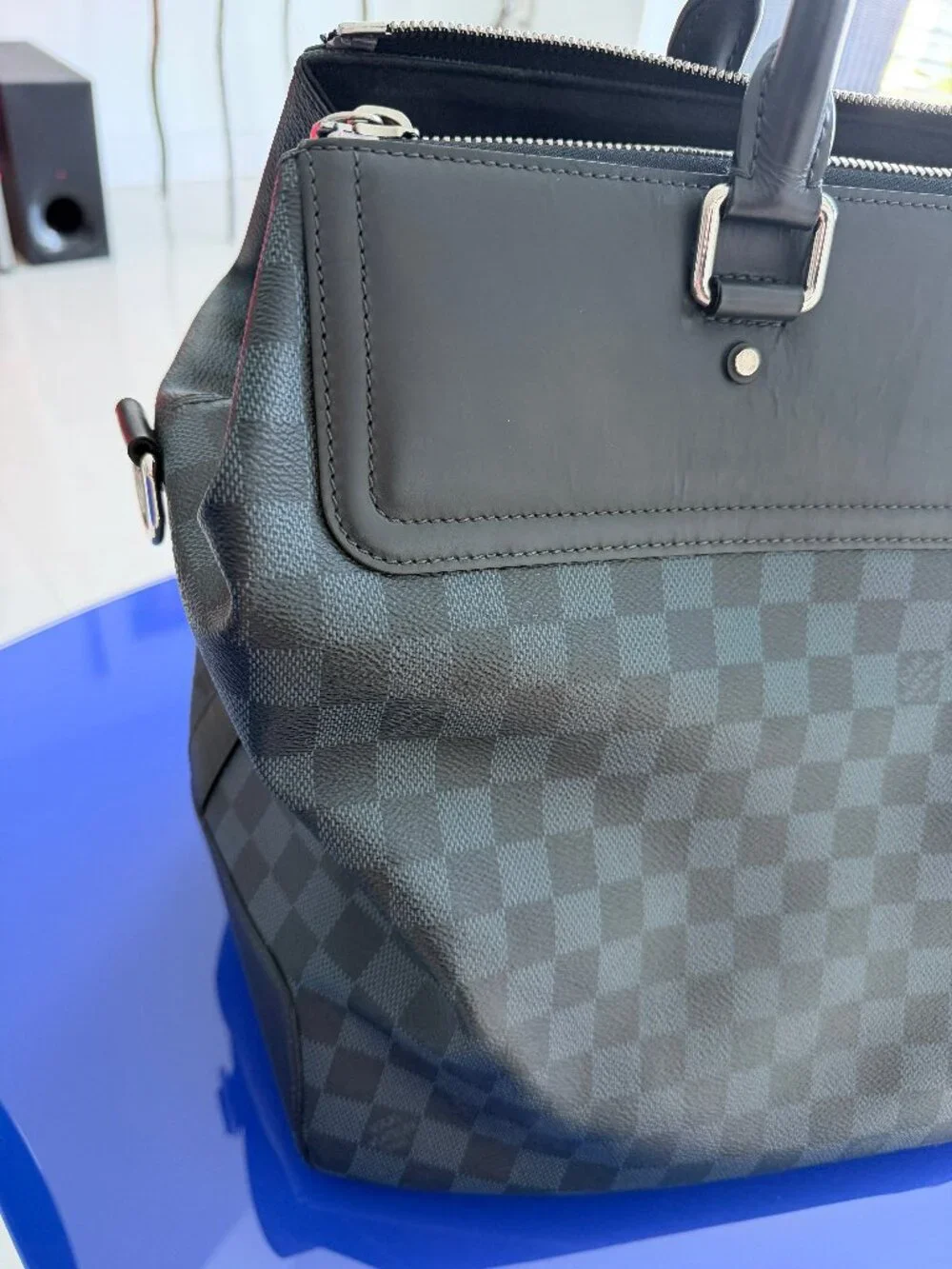 Louis Vuitton Damier Cobalt Greenwich PM  Messenger (Black/Midnight Blue)